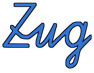 Zug in Schulschrift Zug in Schulschrift
