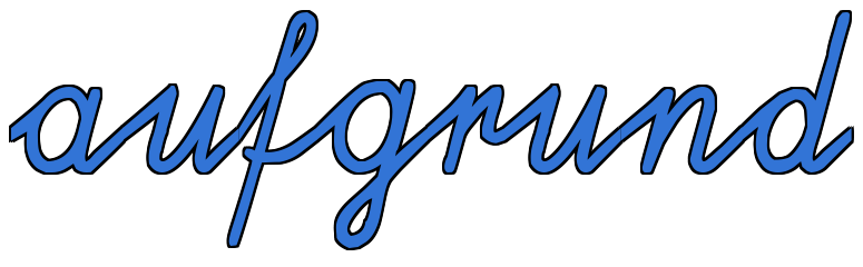 aufgrund in Schulschrift aufgrund in Schulschrift