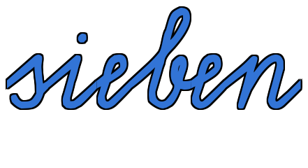 sieben in Schulschrift sieben in Schulschrift